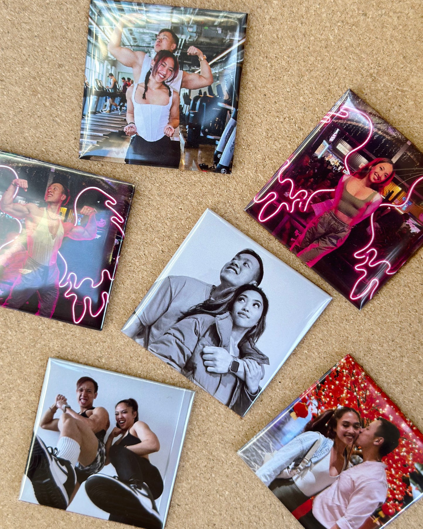 Square custom photo magnets
