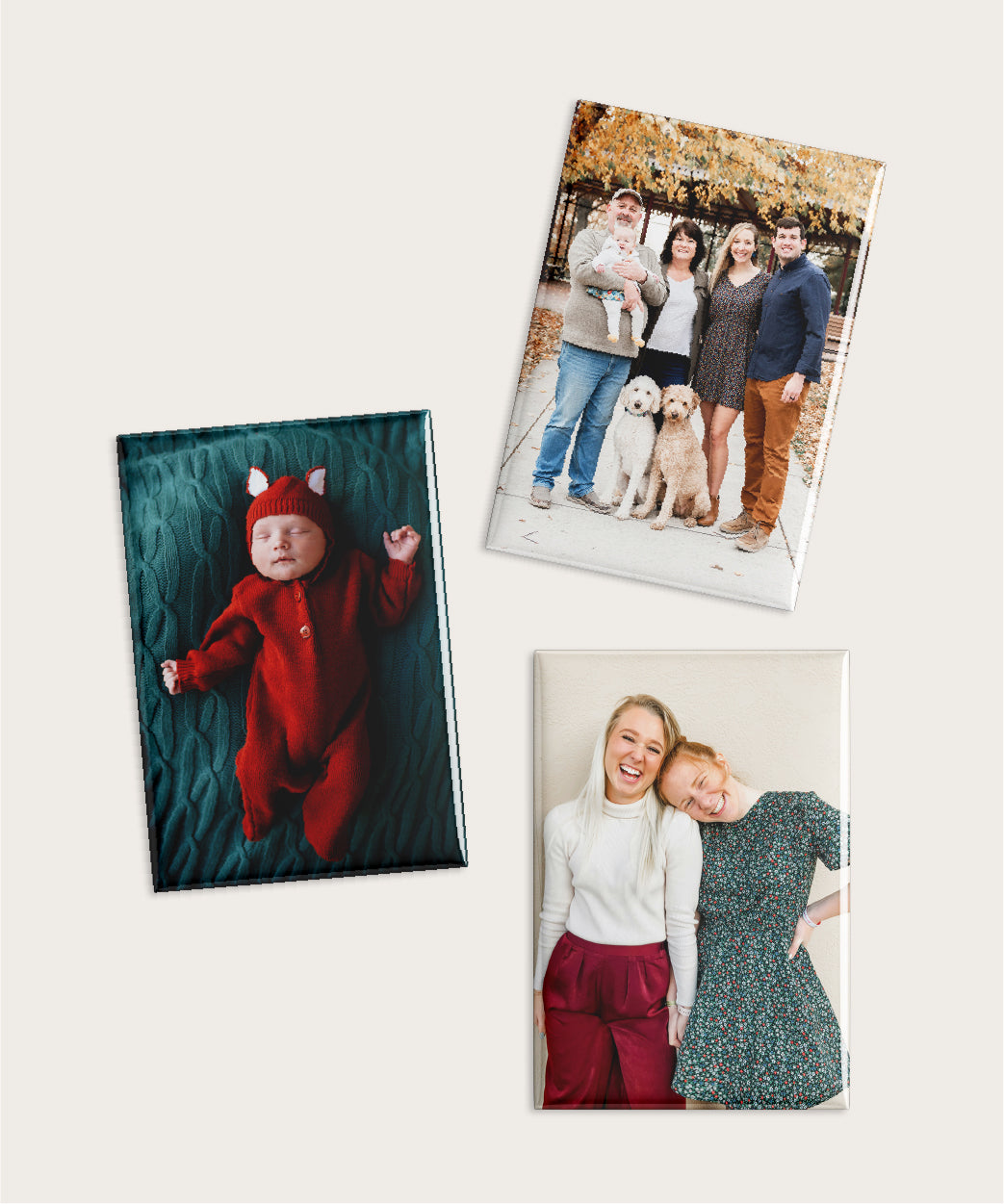 Rectangle custom photo magnets