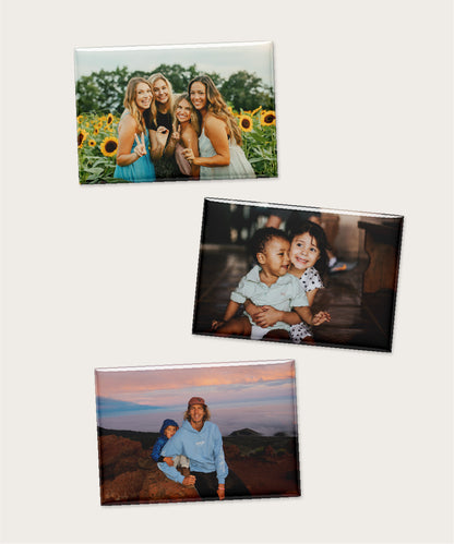 Rectangle custom photo magnets