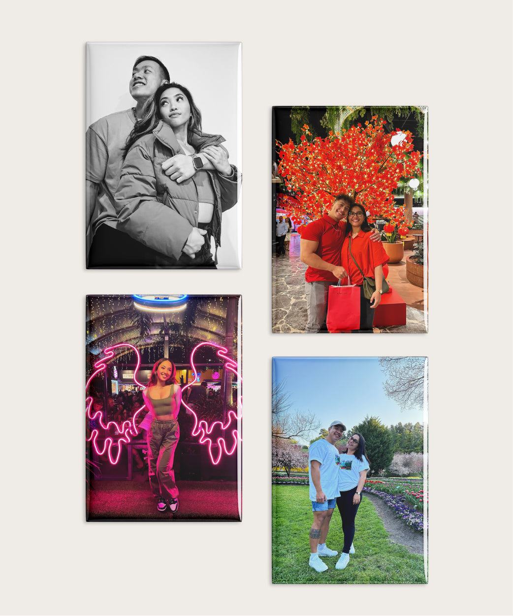 Rectangle custom photo magnets