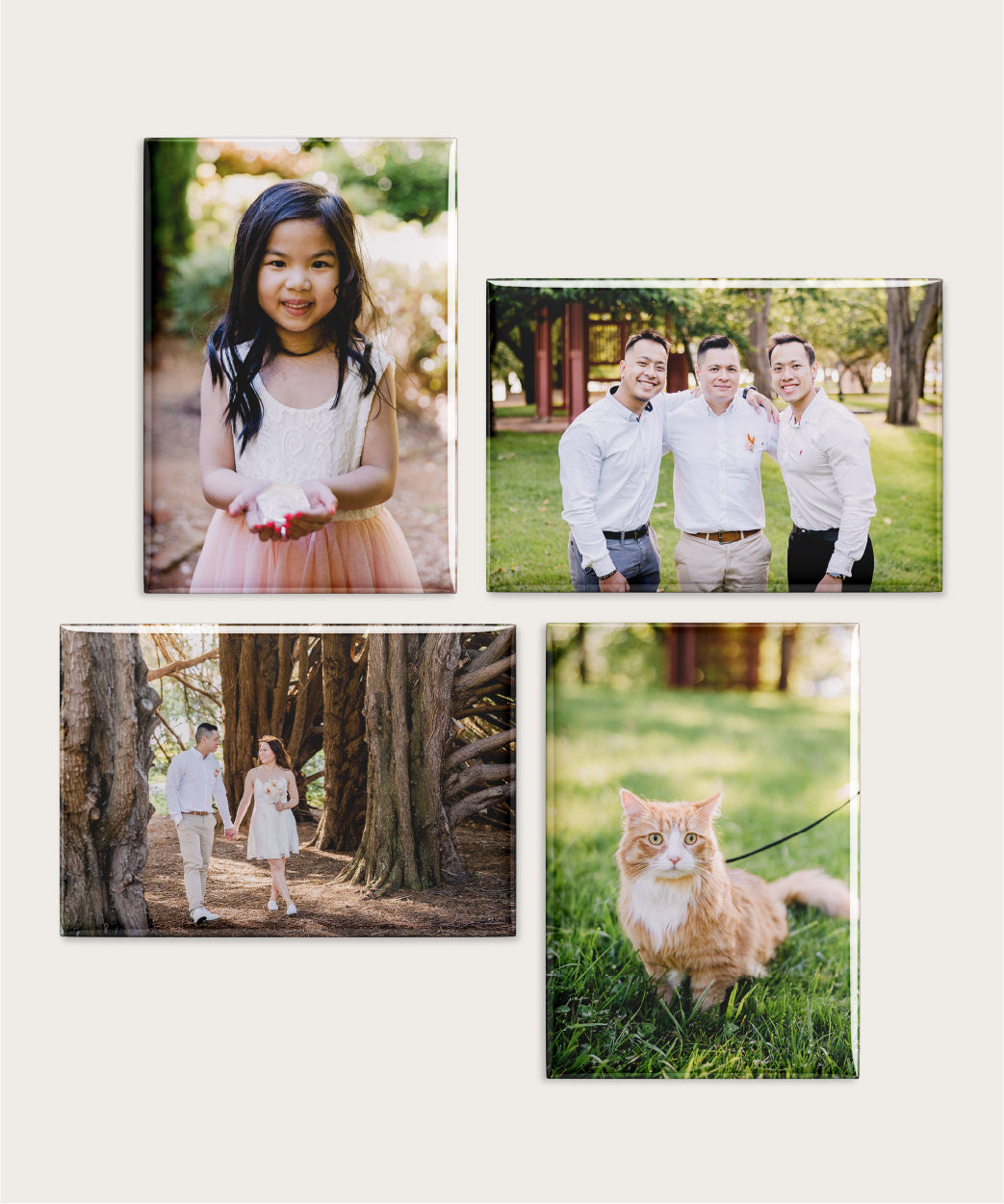 Rectangle custom photo magnets
